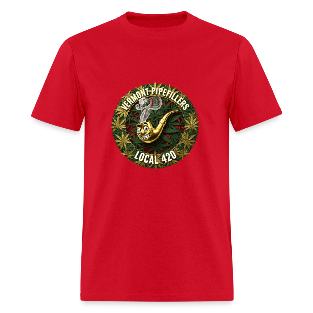 VERMONT PIPEFILLERS LOCAL 420 Men's T-Shirt - red