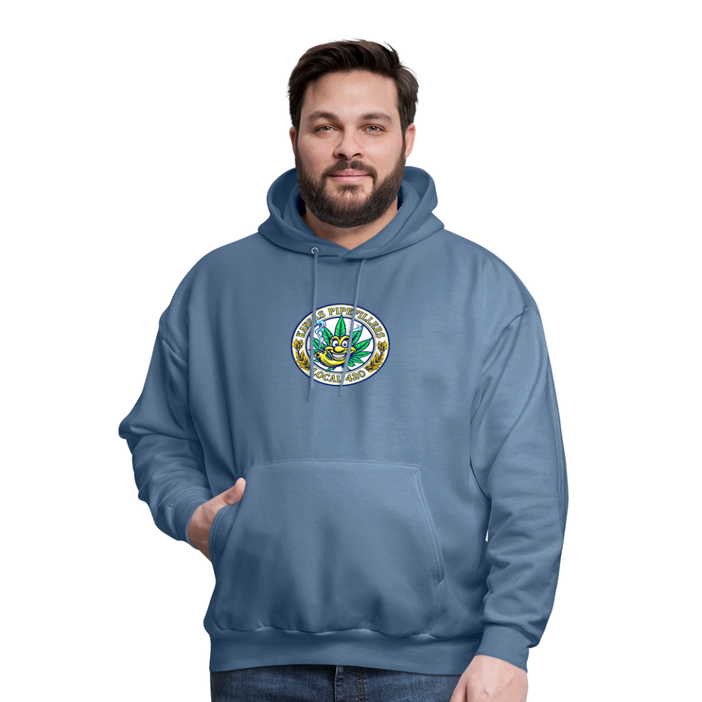 KANSAS PIPEFILLERS LOCAL 420 F/B DESIGNS Men's Hoodie - denim blue