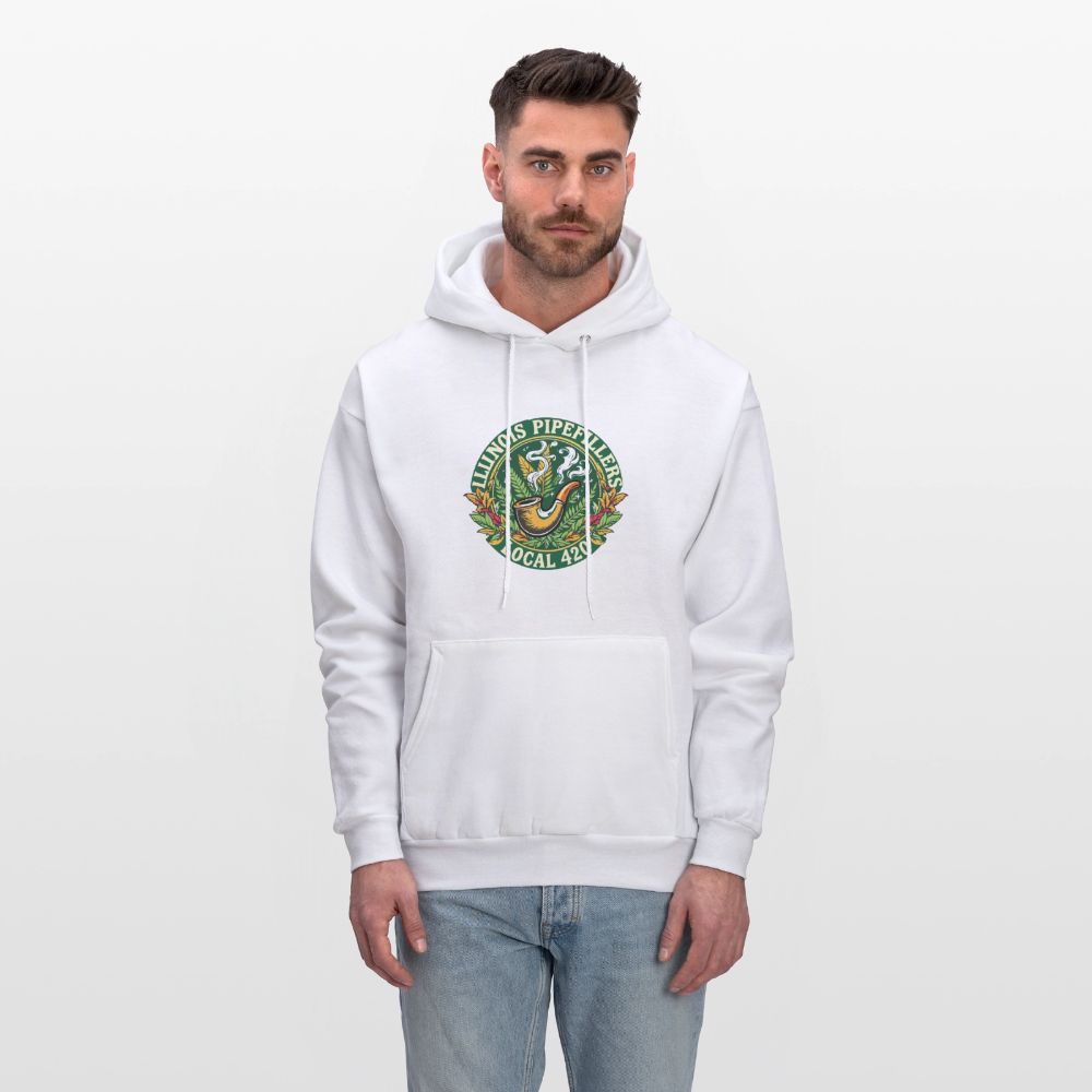 ILLINOIS PIPEFILLERS LOCAL 420 F/B DESIGN Men's Hoodie - white