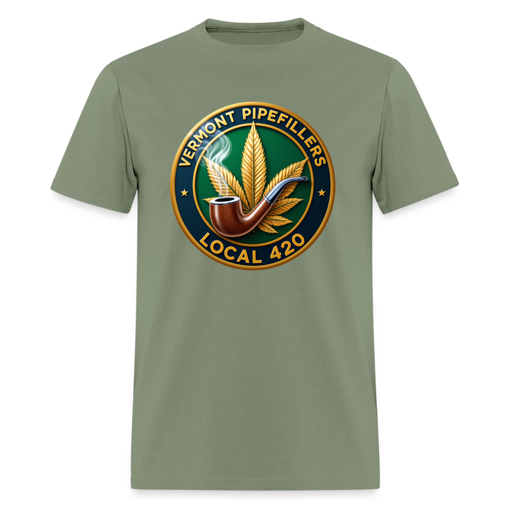 VERMONT PIPEFILLERS LOCAL 420 Men's T-Shirt - military green