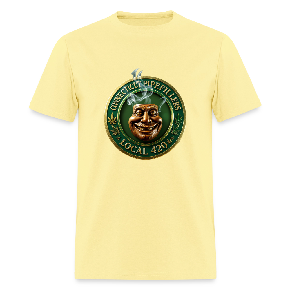 CONNECTICUT PIPEFILLERS LOCAL 420 F/B DESIGN Men's T-Shirt - cornsilk