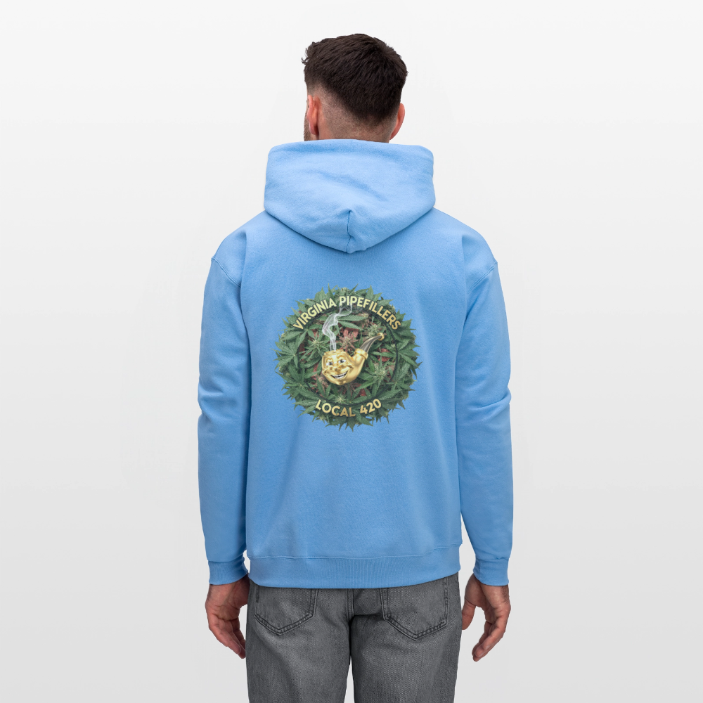 VIRGINIA PIPEFILLERS LOCAL 420 F/B DESIGN Men's  Hoodie - carolina blue