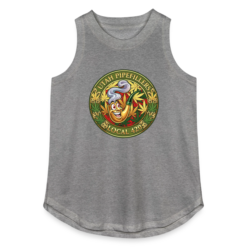 UTAH PIPEFILLERS LOCAL 420 Women's Relaxed Tank Top - granite heather 
