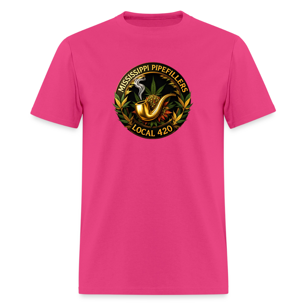 MISSISSIPPI PIPEFILLERS LOCAL 420 Men's T-Shirt - fuchsia