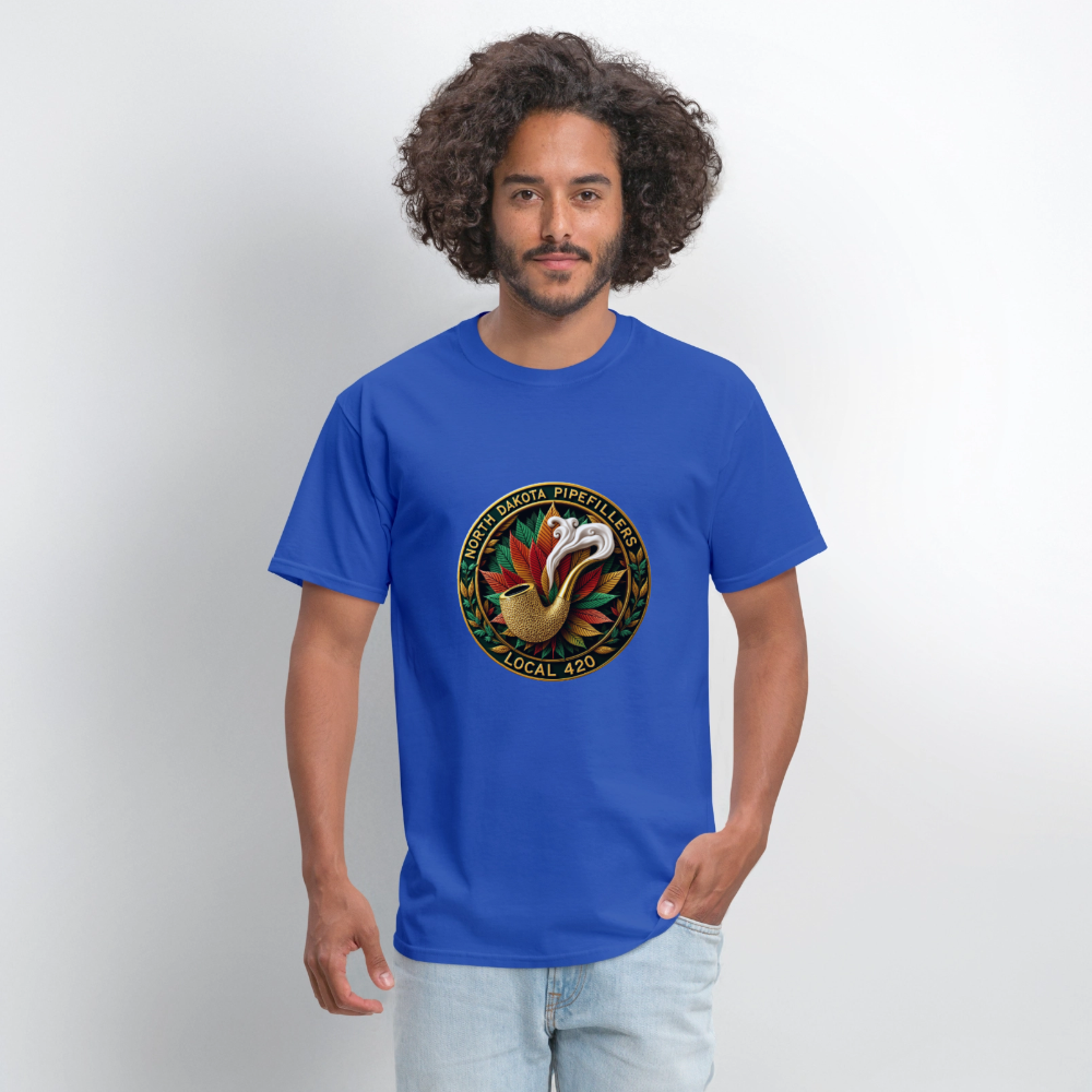 NORTH DAKOTA PIPEFILLERS LOCAL 420 Men's Tee shirt - royal blue