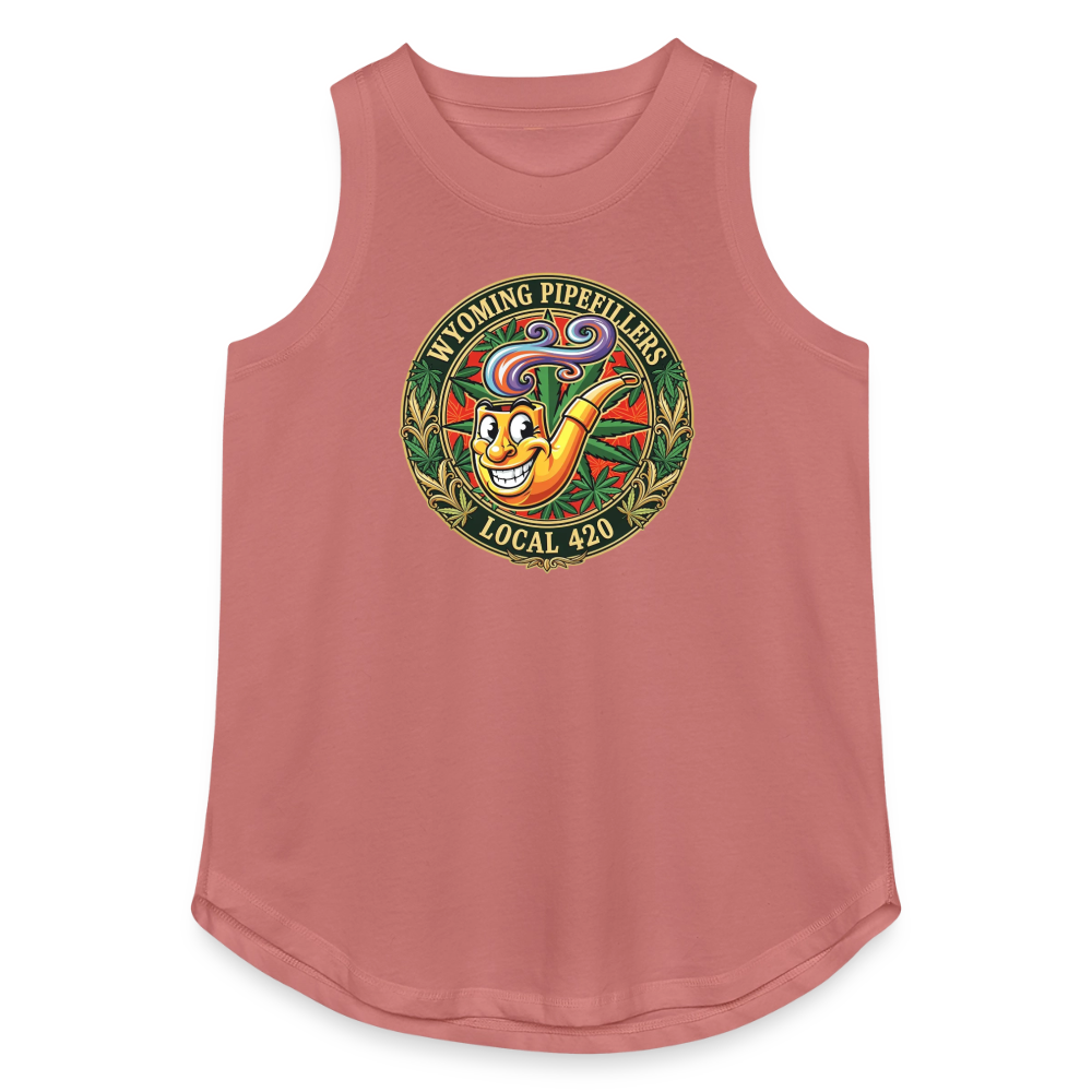 WYOMING PIPEFILLERS LOCAL 420 Women's Relaxed Tank Top - mauve