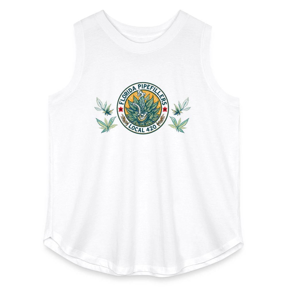 FLORIDA PIPEFILLERS LOCAL 420 F/B DESIGN Women's Curvy Relaxed Tank Top - white