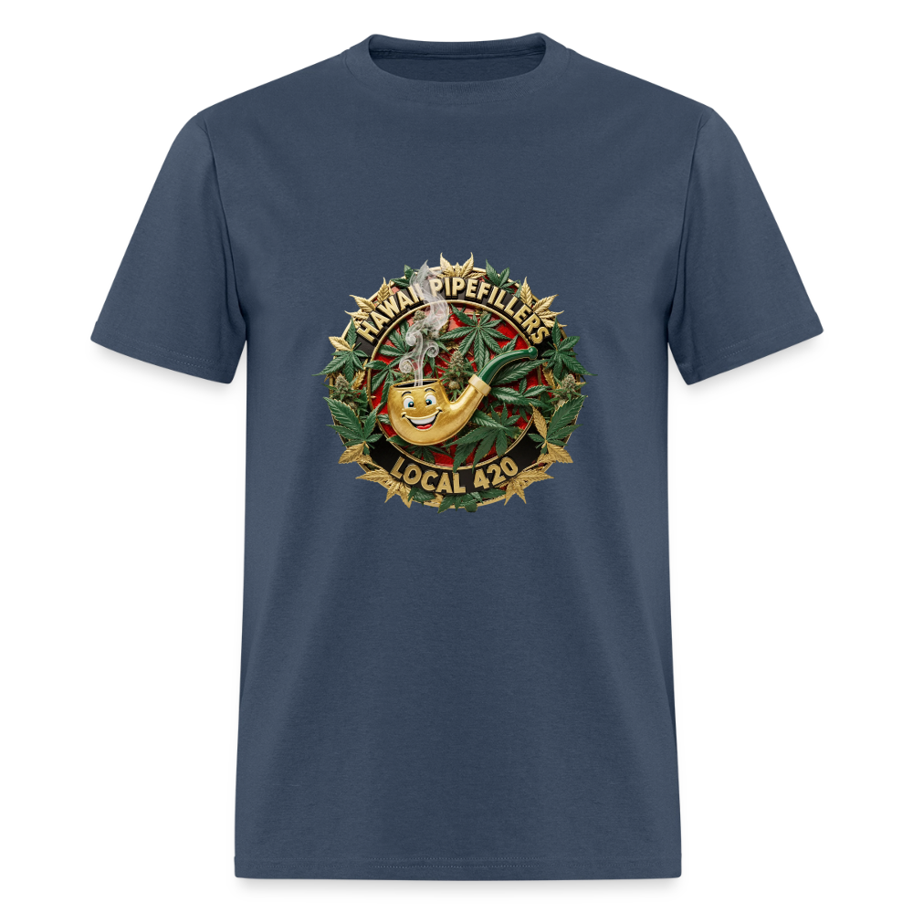 HAWAII PIPEFILLERS LOCAL 420 Men's T-Shirt -  blue dusk