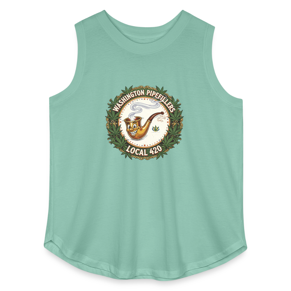 WASHINGTON PIPEFILLERS LOCAL 420 Women's Curvy Relaxed Tank Top - saltwater