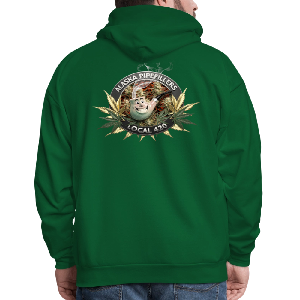 ALASKA  PIPEFILLERS LOCAL 420 F/B DESIGN Men's Hoodie - forest green
