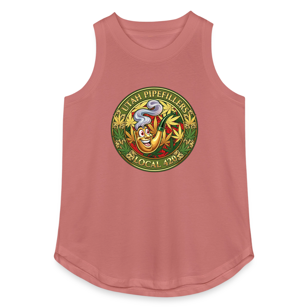 UTAH PIPEFILLERS LOCAL 420 Women's Relaxed Tank Top - mauve