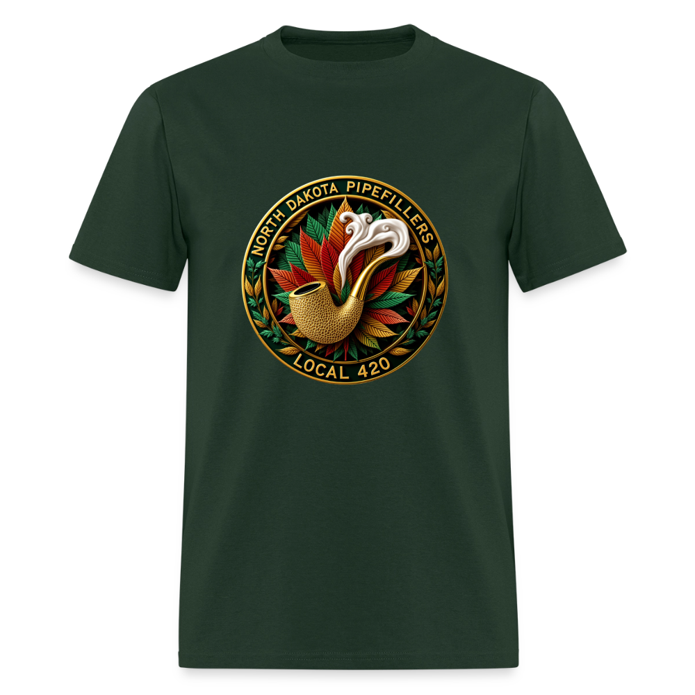 NORTH DAKOTA PIPEFILLERS LOCAL 420 Men's Tee shirt - forest green