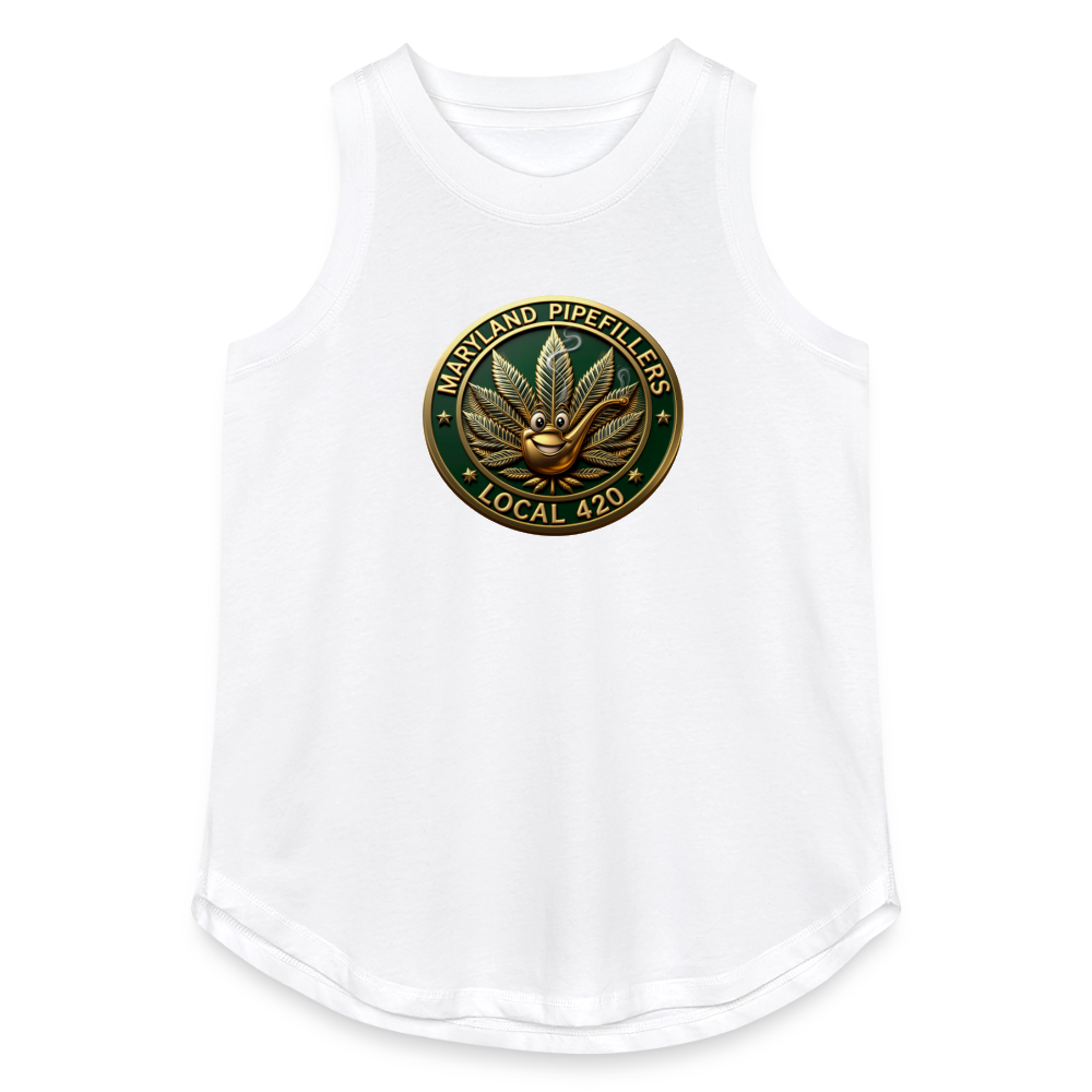 MARYLAND PIPEFILLERS LOCAL 420 Women's Relaxed Tank Top - white