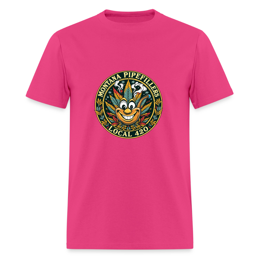 MONTANA PIPEFILLERS LOCAL 420 Men's T-Shirt - fuchsia
