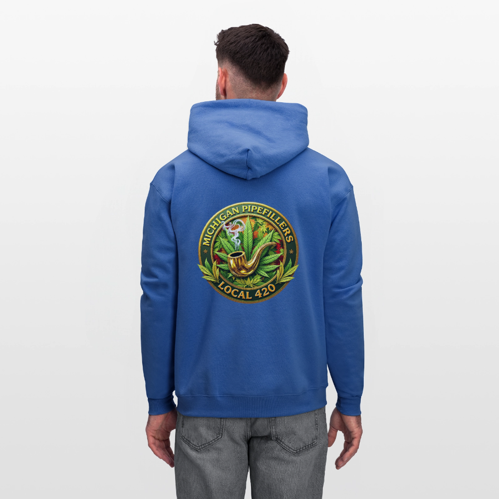 MICHIGAN PIPEFILLERS LOCAL 420 F/B DESIGN Men's Hoodie - royal blue