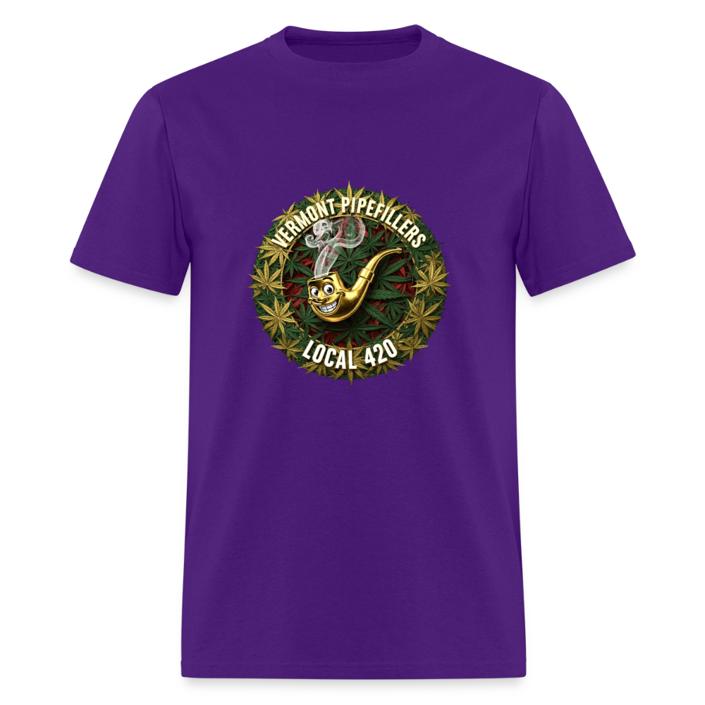 VERMONT PIPEFILLERS LOCAL 420 Men's T-Shirt - purple