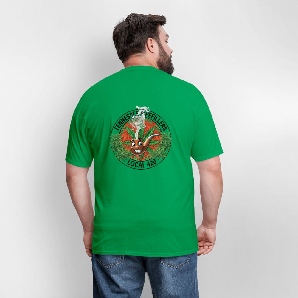 TENNESSEE PIPEFILLERS LOCAL 420 Men's T-Shirt - bright green