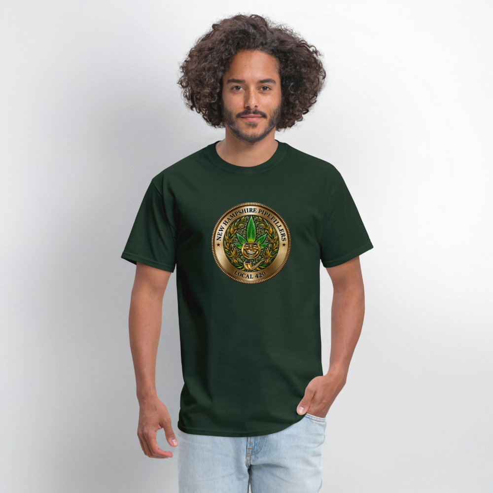 NEW HAMPSHIRE PIPEFILLERS UNION LOCAL 420 Men's T-Shirt - forest green