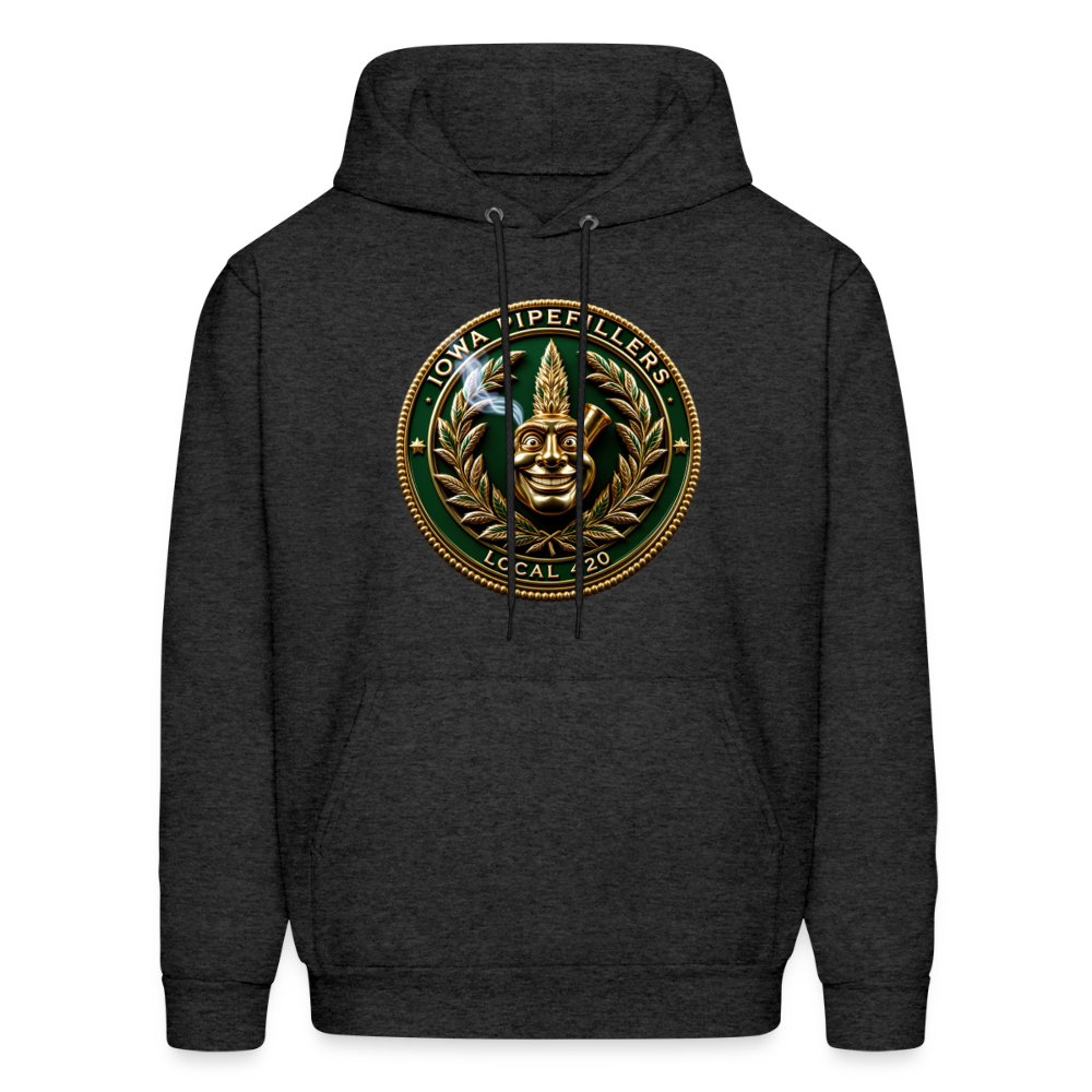 IOWA PIPEFILLERS LOCAL 420 Men's Hoodie - charcoal grey