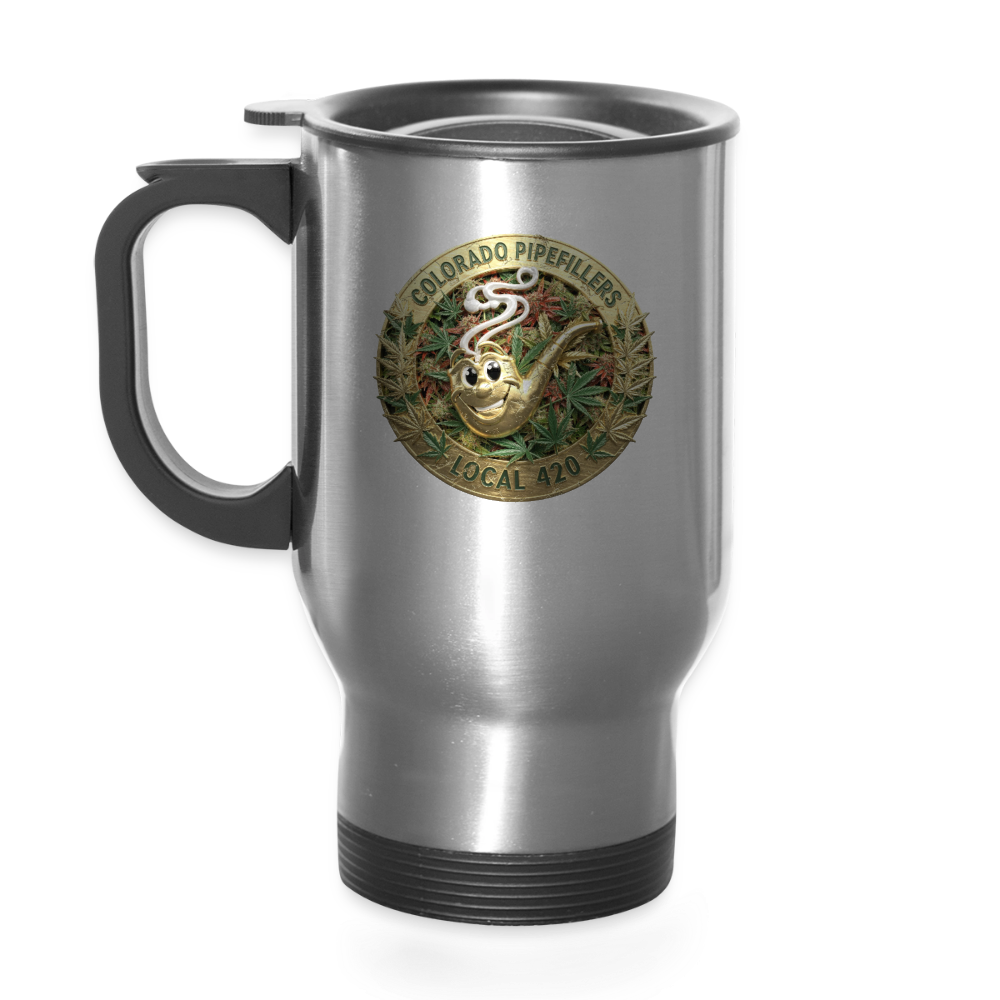 COLORADO PIPEFILLERS LOCAL 420 14oz Stainless Steel Travel Mug - silver