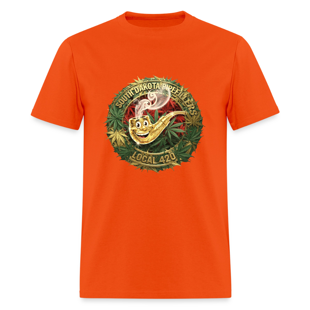 SOUTH DAKOTA PIPEFILLERS LOCAL 420 Men's T-Shirt - orange