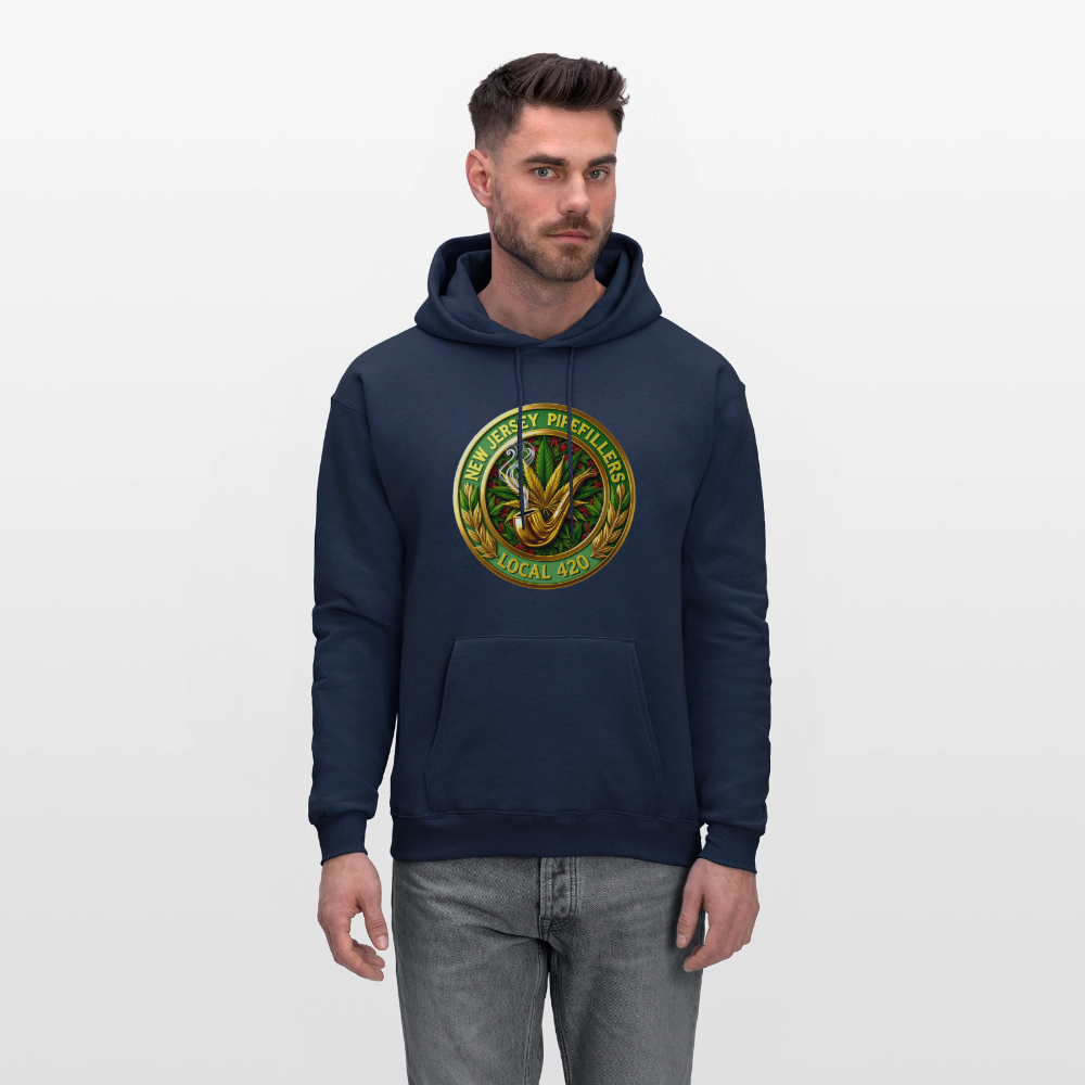 NEW JERSEY PIPEFILLERS LOCAL 420 Men's Hoodie - navy