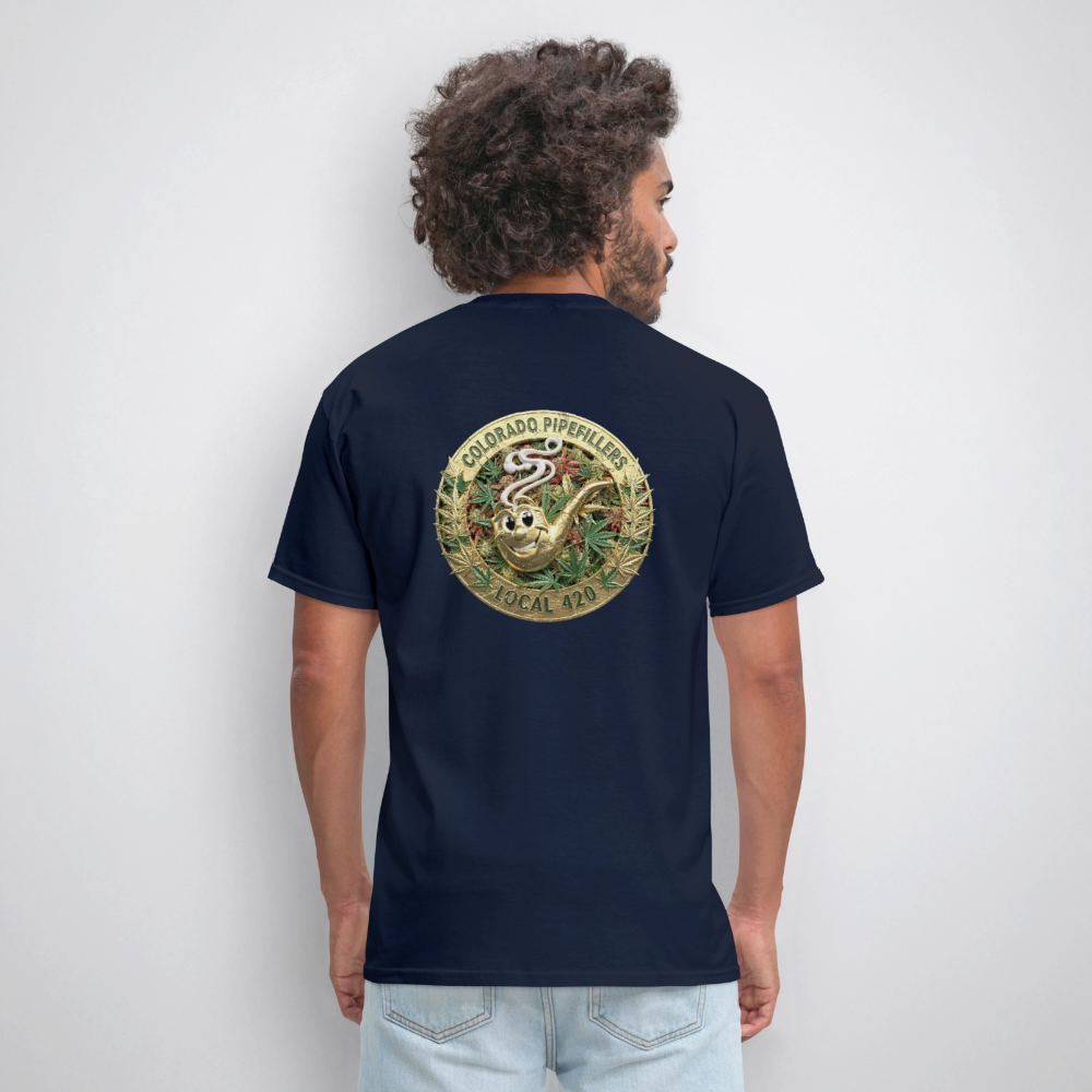 COLORADO PIPEFILLERS LOCAL 420 Men's T-Shirt - navy