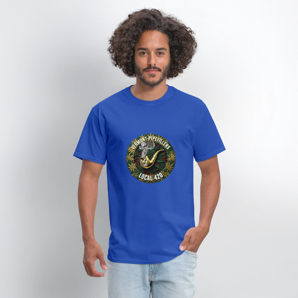 VERMONT PIPEFILLERS LOCAL 420 Men's T-Shirt - royal blue