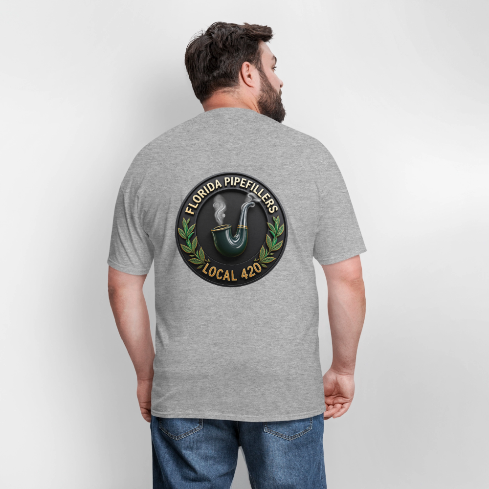 FLORIDA PIPEFILLERS LOCAL 420 F/B DESIGN Men's T-Shirt - heather gray