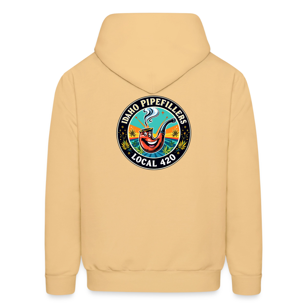 IDAHO PIPEFILLERS LOCAL 420 F/B DESIGN Men's Hoodie - light gold 