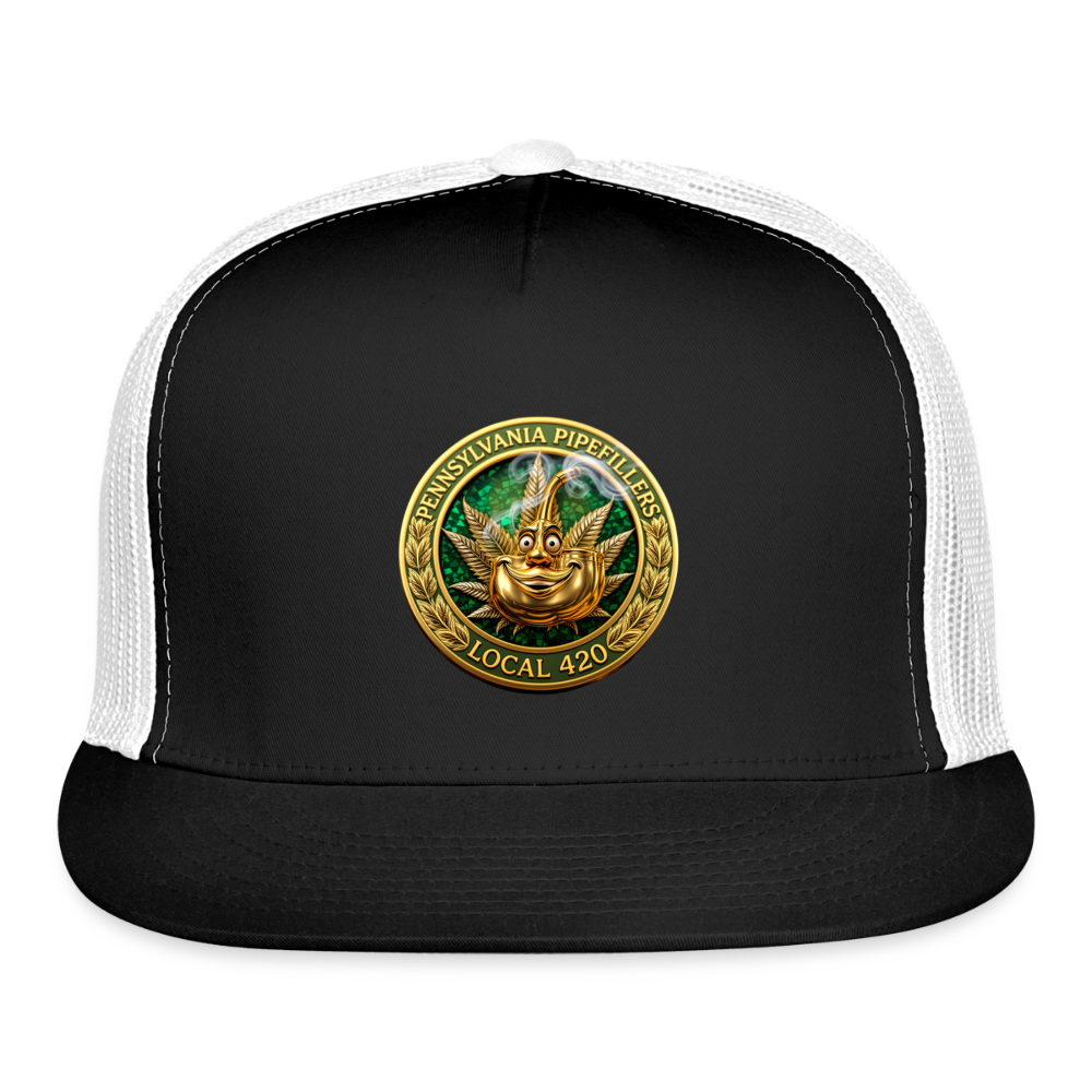 PENNSYLVANIA PIPEFILLERS LOCAL 420 Trucker Hat - black/white
