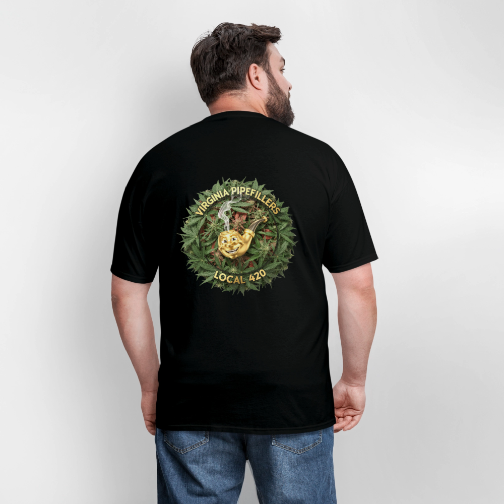 VIRGINIA PIPEFILLERS LOCAL 420 F/B DESIGN Men's T-Shirt - black