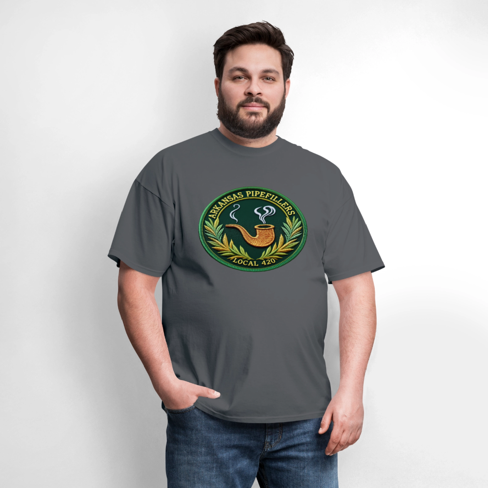 ARKANSAS PIPEFILLERS LOCAL 420 Men's T-Shirt - charcoal
