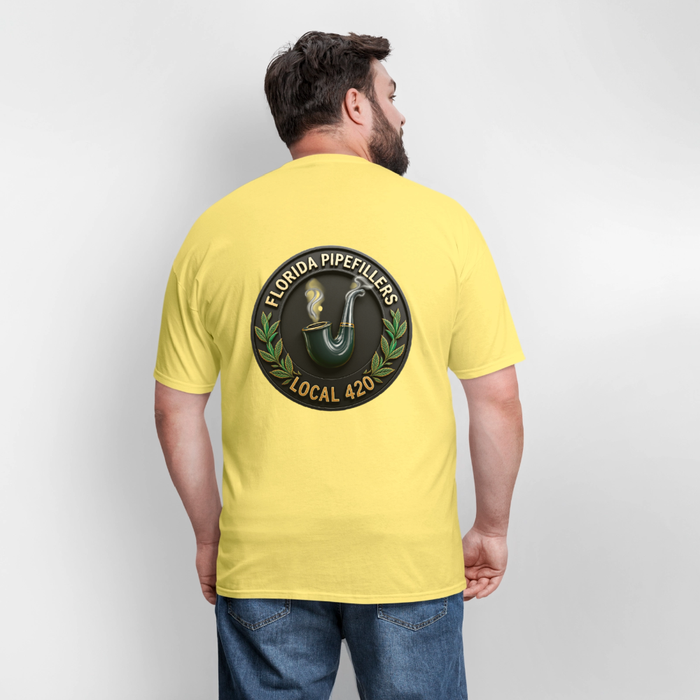 FLORIDA PIPEFILLERS LOCAL 420 F/B DESIGN Men's T-Shirt - cornsilk