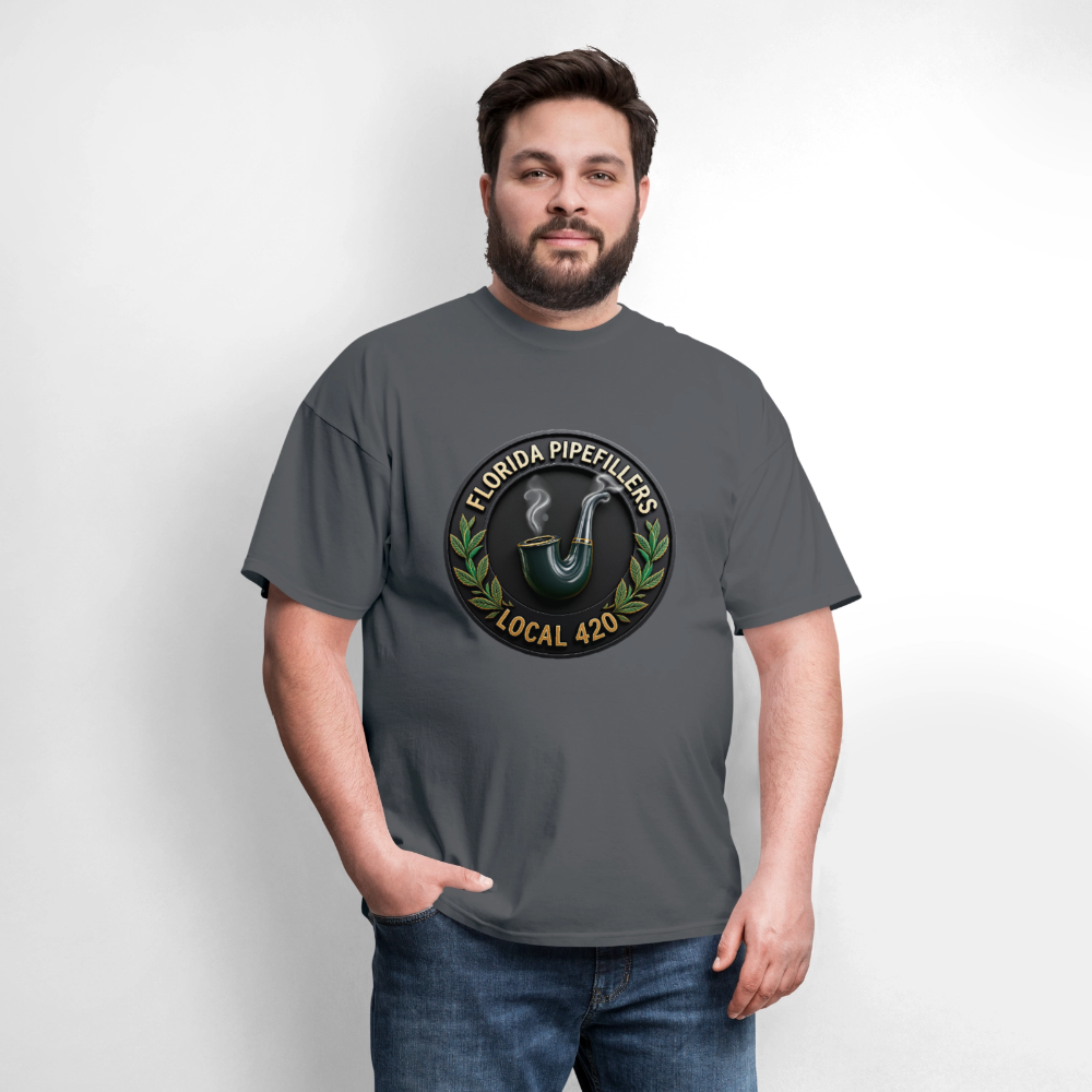 FLORIDA PIPEFILLERS LOCAL 420 Men's T-Shirt - charcoal