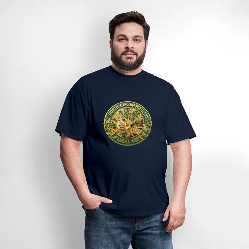 NORTH CAROLINA  PIPEFILLERS LOCAL 420 Men's T-Shirt - navy