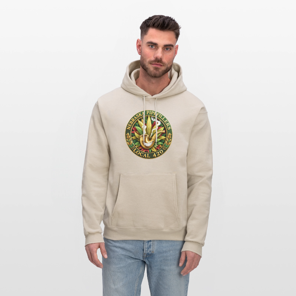 NEBRASKA PIPEFILLERS LOCAL 420 F/B DESIGNS Men's Hoodie - Sand