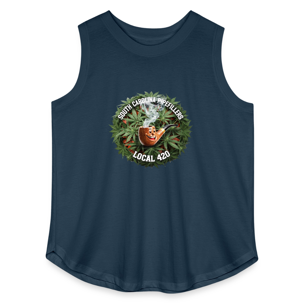 SOUTH CAROLINA PIPEFILLERS LOCAL 420 Women's Curvy Relaxed Tank Top - denim