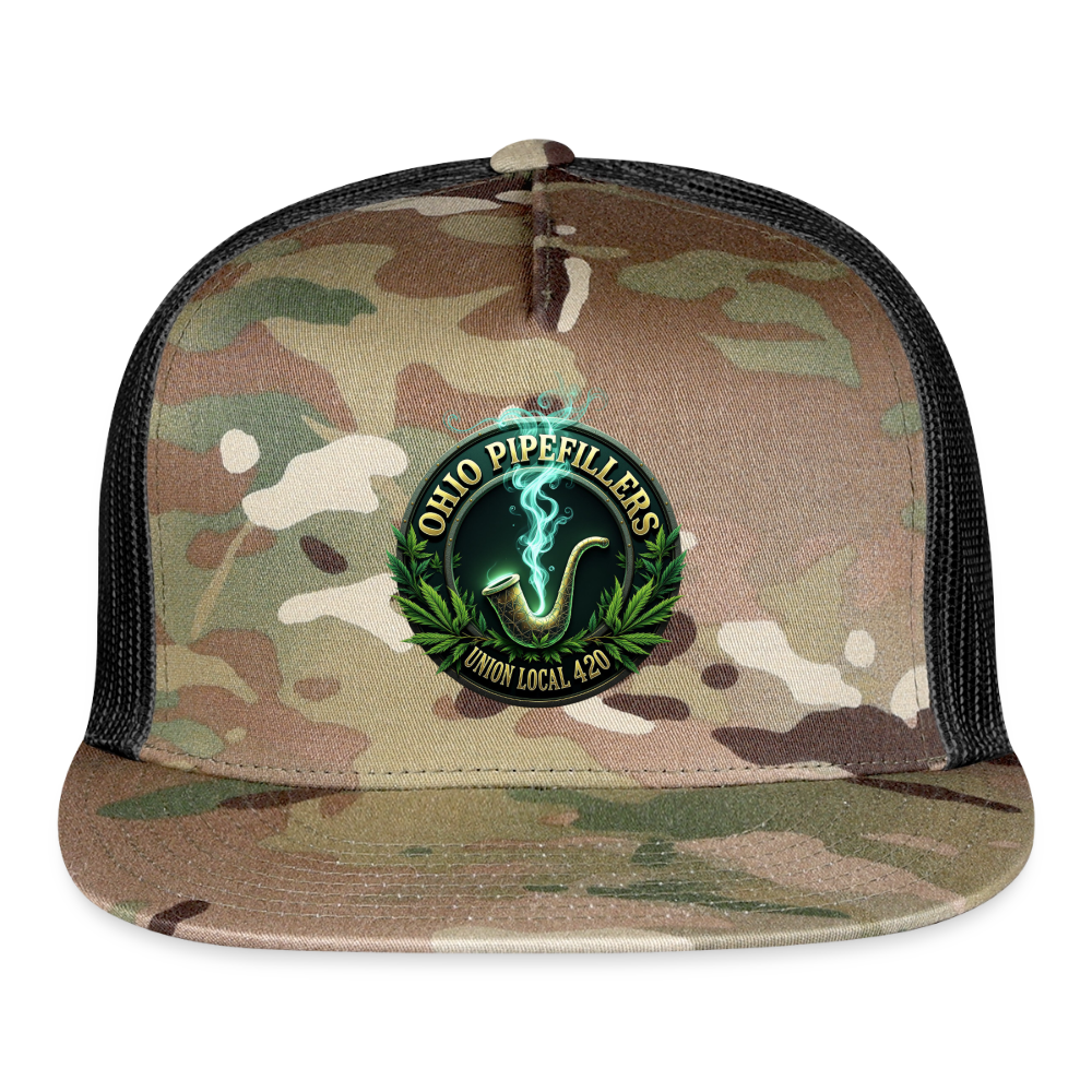 OHIO PIPEFILLERS UNION LOCAL 420 CAMO Trucker Hat - MultiCam\black