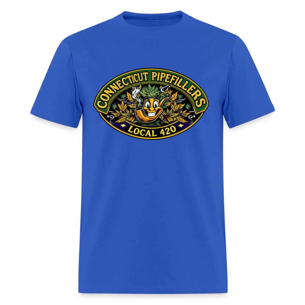 CONNECTICUT PIPEFILLERD LOCAL 420 F/B DESIGN Men's T-Shirt - royal blue
