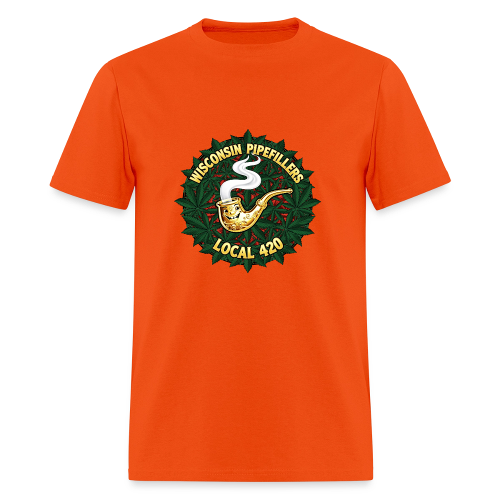 WISCONSIN PIPEFILLERS LOCAL 420 Men's T-Shirt - orange