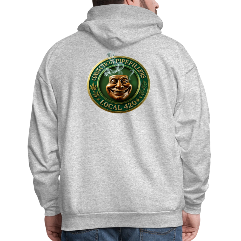 CONNECTICUT PIPEFILLERS LOCAL 420 F/B DESIGN Men's  Hoodie - heather gray