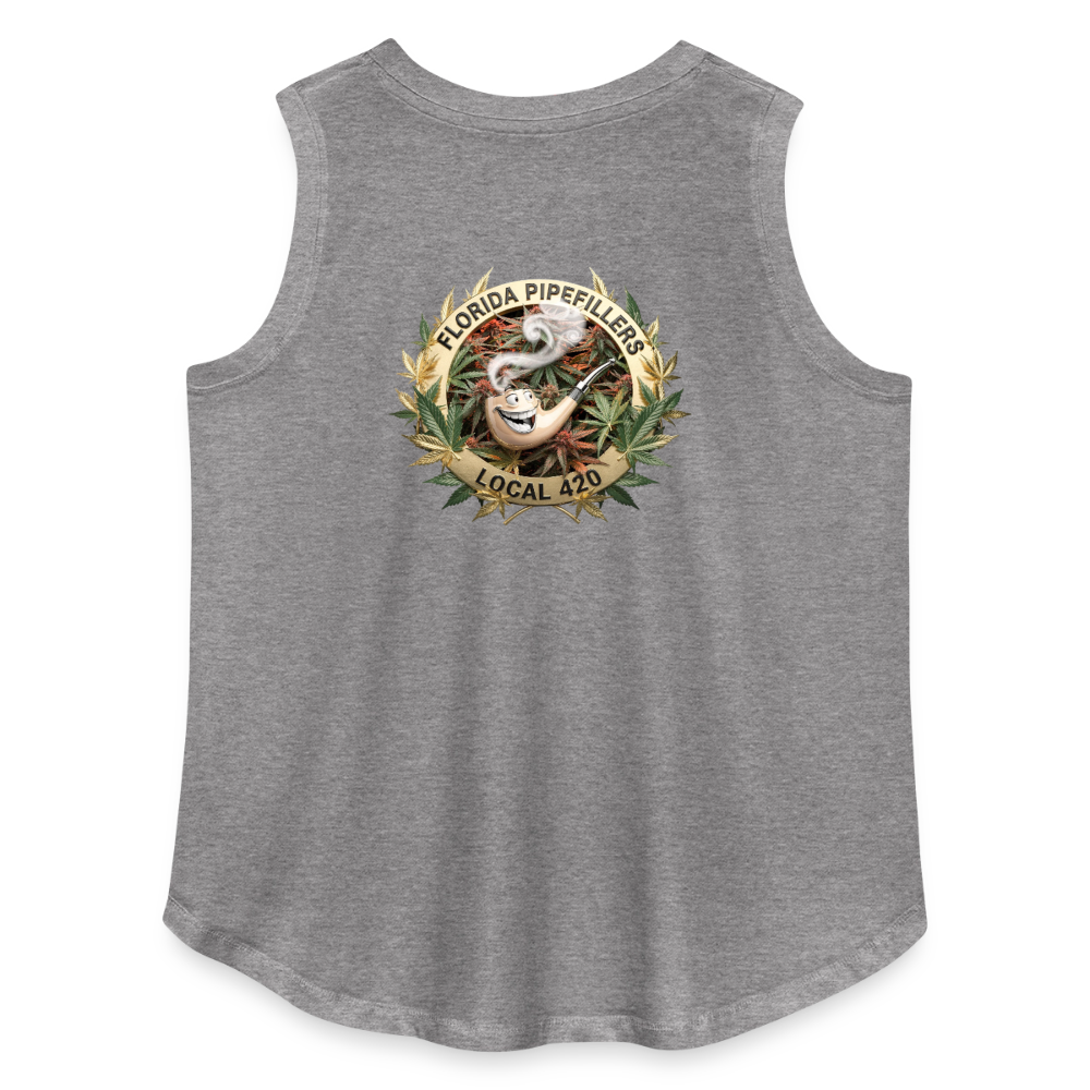 FLORIDA PIPEFILLERS LOCAL 420 F/B DESIGN Women's Curvy Relaxed Tank Top - granite heather 