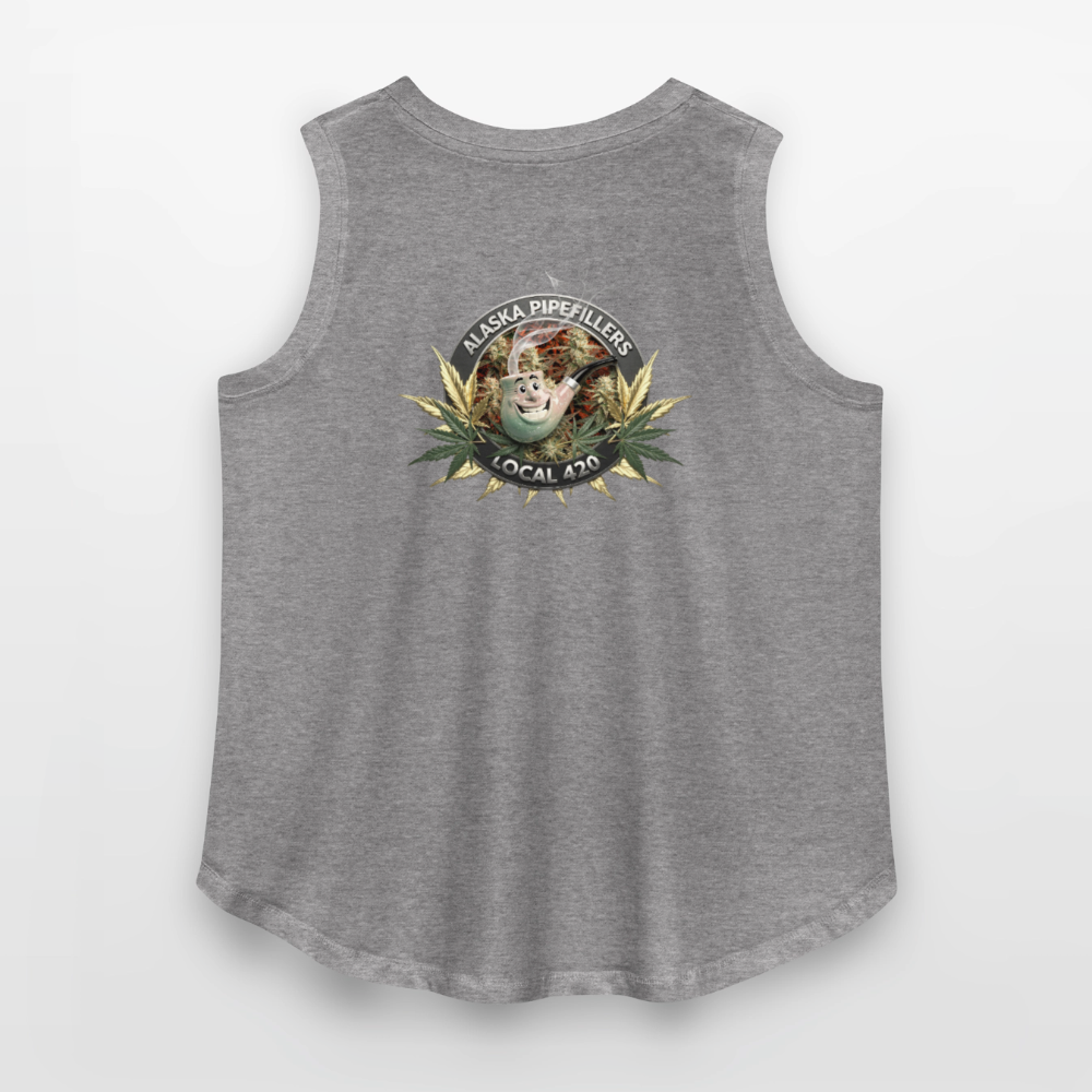 ALASKA  PIPEFILLERS LOCAL 420 F/B DESIGN Women's Curvy Relaxed Tank Top - granite heather 