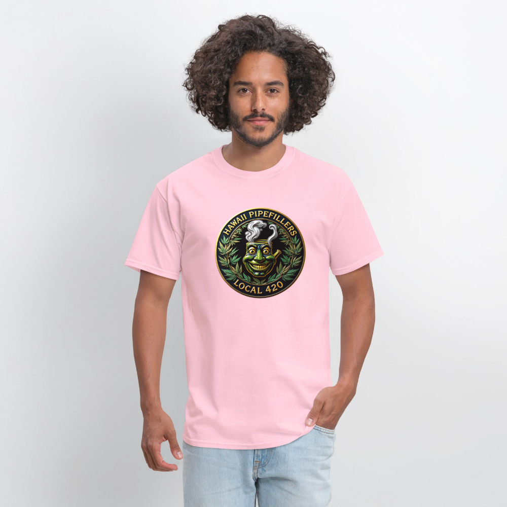 HAWAII PIPEFILLERS LOCAL 420 F/B DESIGN  Men's T-Shirt - pink