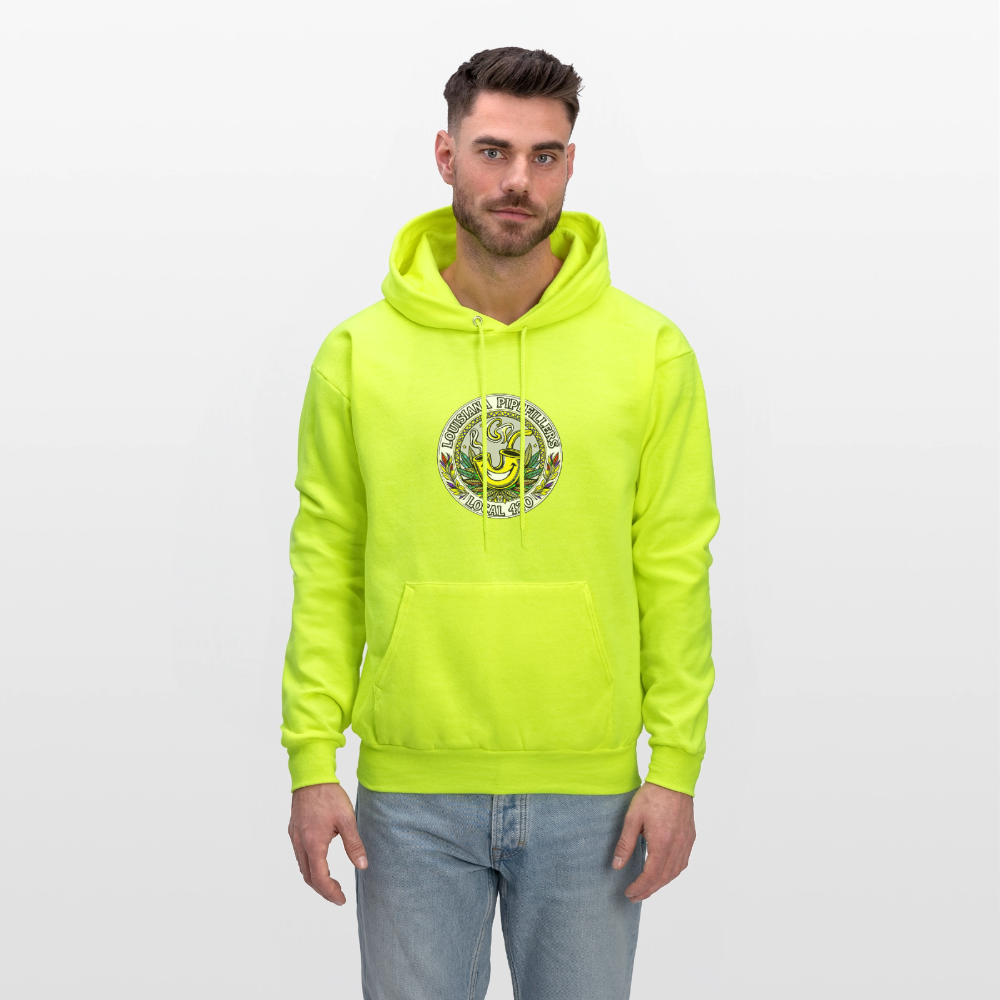 LOUISIANA PIPEFILLERS LOCAL 420 Men's Hoodie - safety green