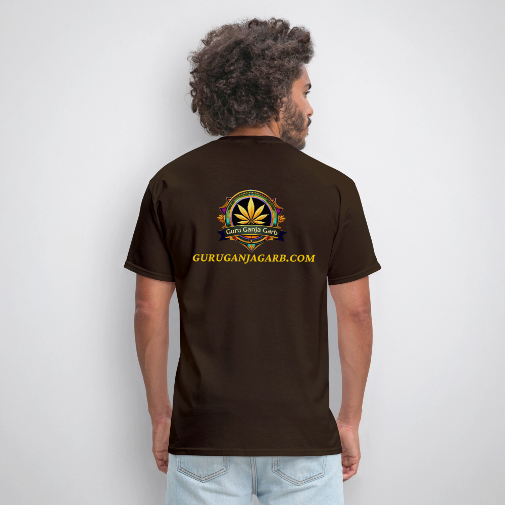 GURU GANJA GARB LOGO W SITE Men's T-Shirt - brown