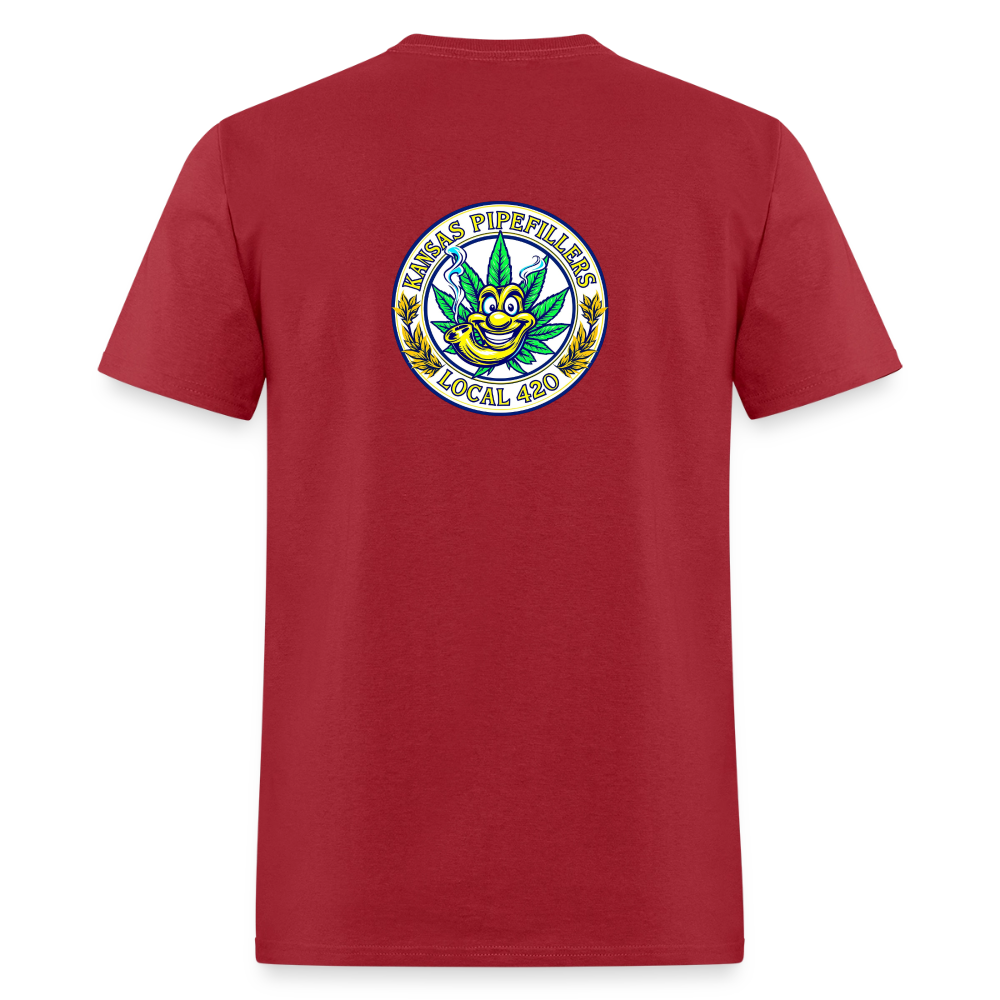 KANSAS PIPEFILLERS LOCAL 420 F/B DESIGNS Men's T-Shirt - true red