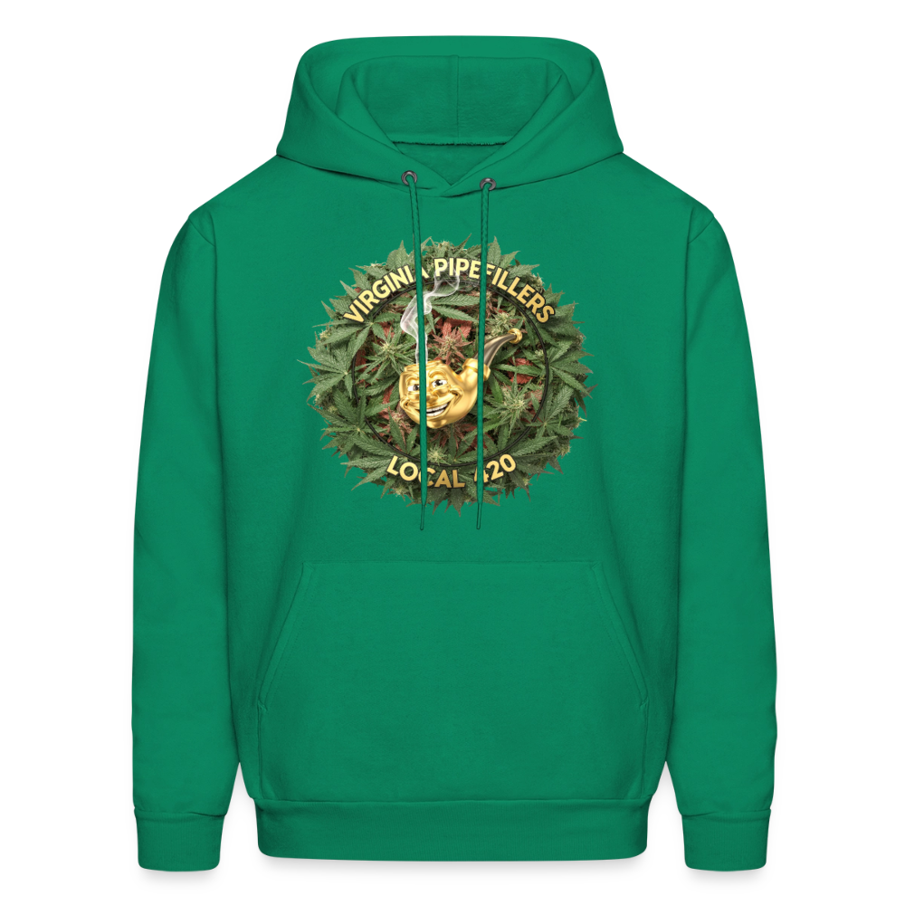 VIRGINIA PIPEFILLERS LOCAL 420 F/B DESIGN Men's  Hoodie - kelly green
