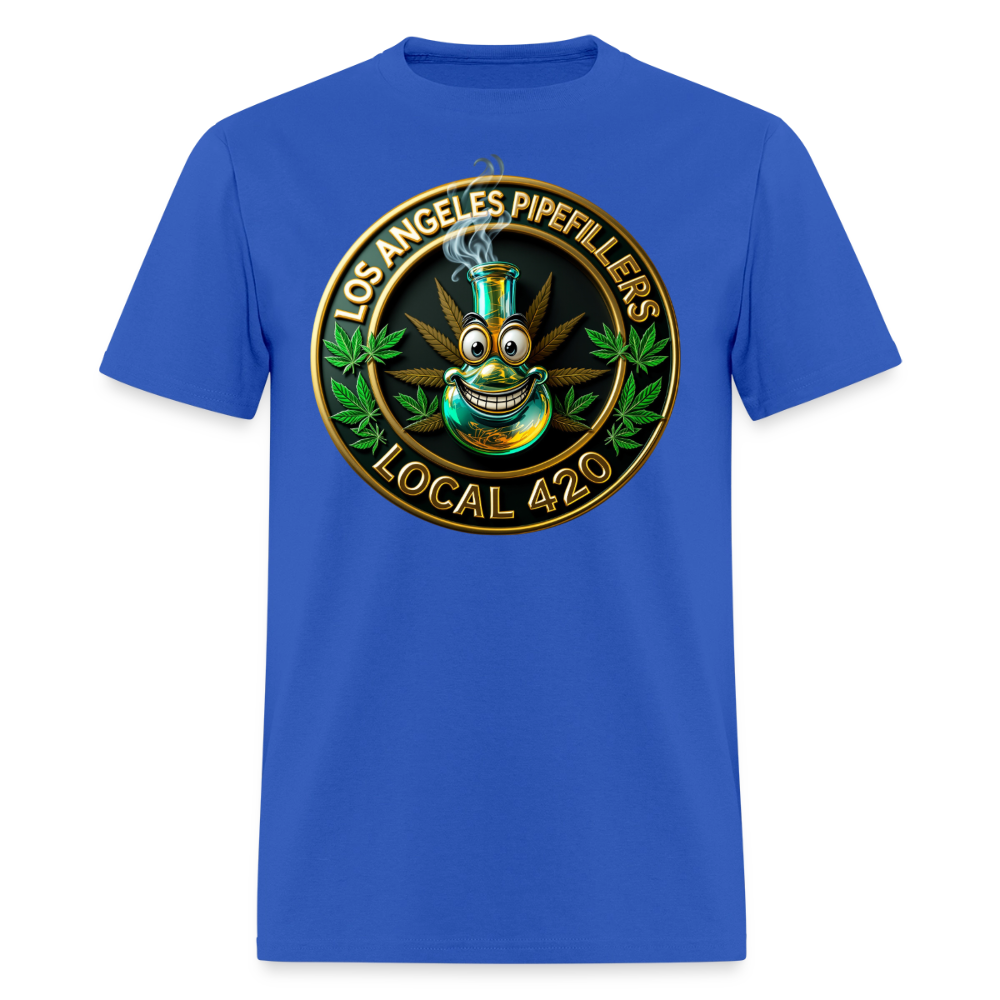 LOS ANGELES PIPEFILLERS LOCAL 420  Men's T-Shirt - royal blue